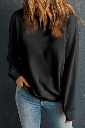 Round Neck Dropped Shoulder Sweatshirt - Sydney So Sweet