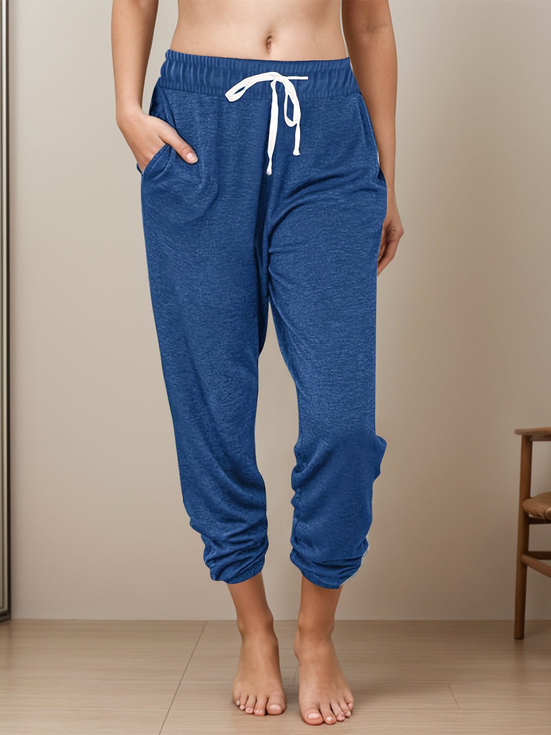 Full Size Drawstring Elastic Waist Joggers with Pockets - Sydney So Sweet