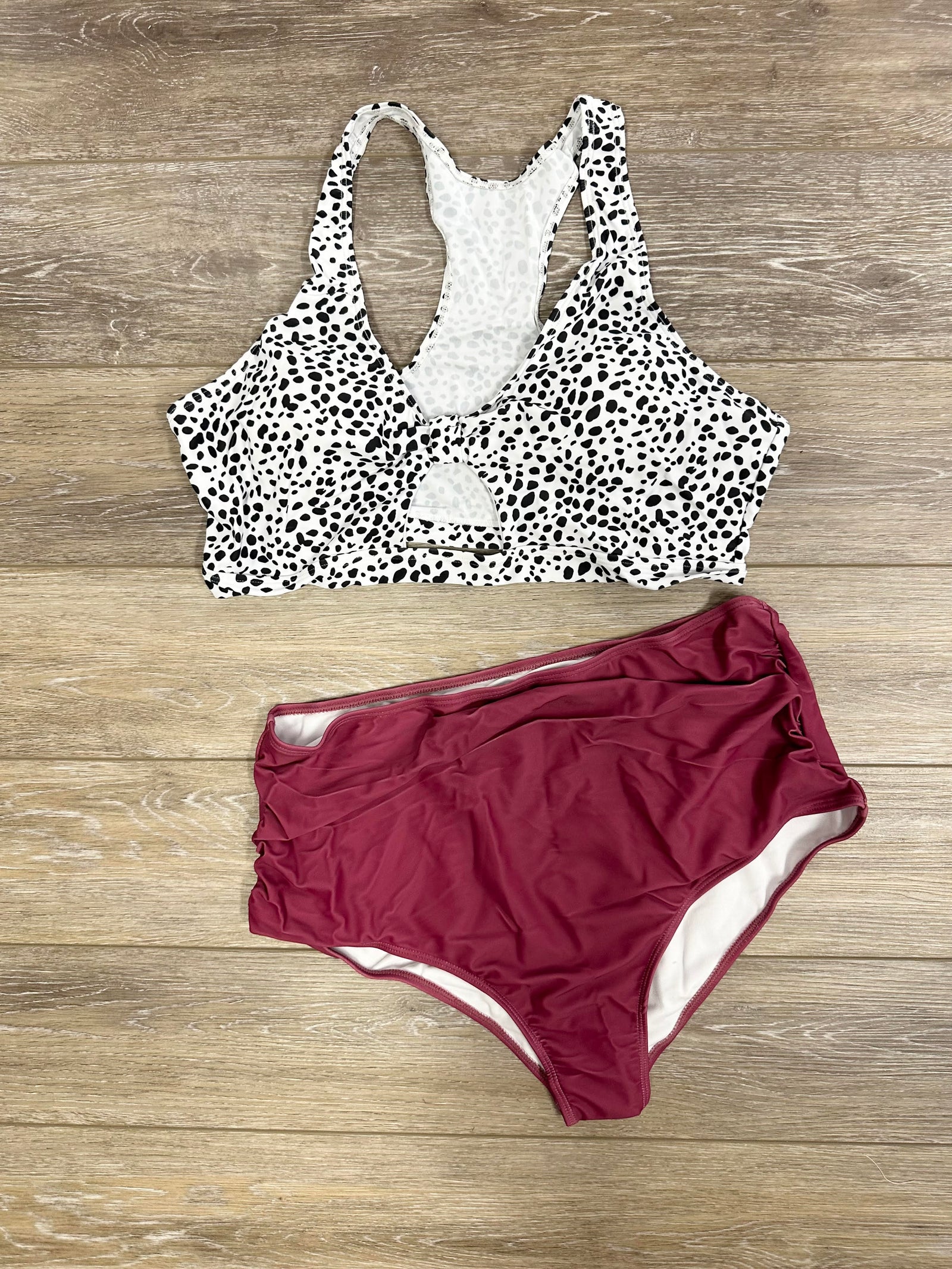 One of a Kind Item #139 - Adult 2 Pc Swim Burgundy Size 4XL - Sydney So Sweet