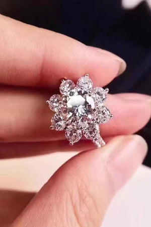 1 Carat Moissanite Flower Ring - Sydney So Sweet