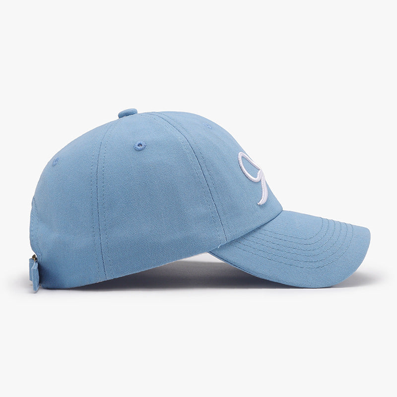 Bow Embroidered Cotton Baseball Cap - Sydney So Sweet