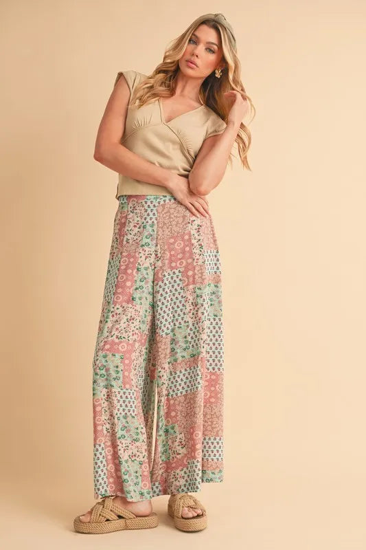 Aemi+Co Printed Wide Leg Pants - Sydney So Sweet