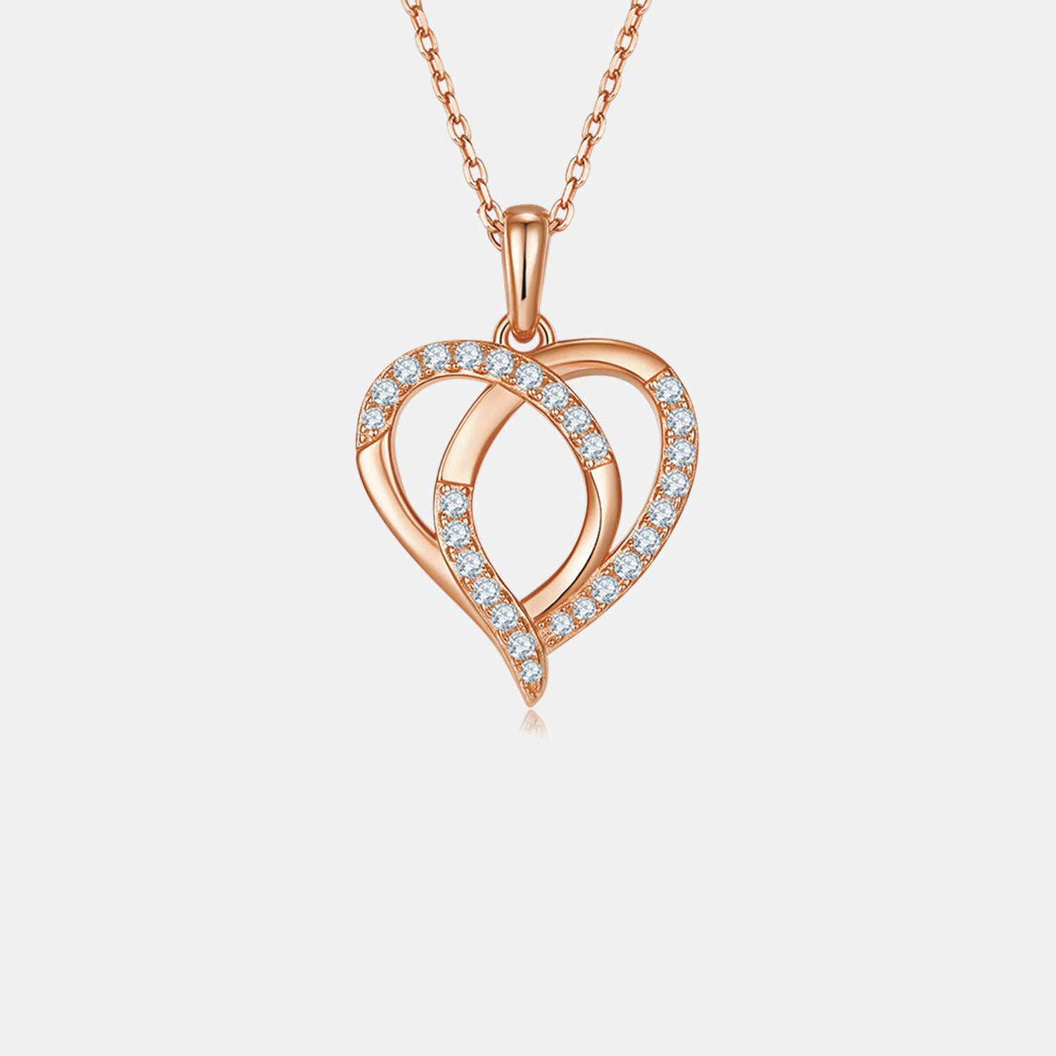 Moissanite 925 Sterling Silver Heart Shape Necklace - Sydney So Sweet