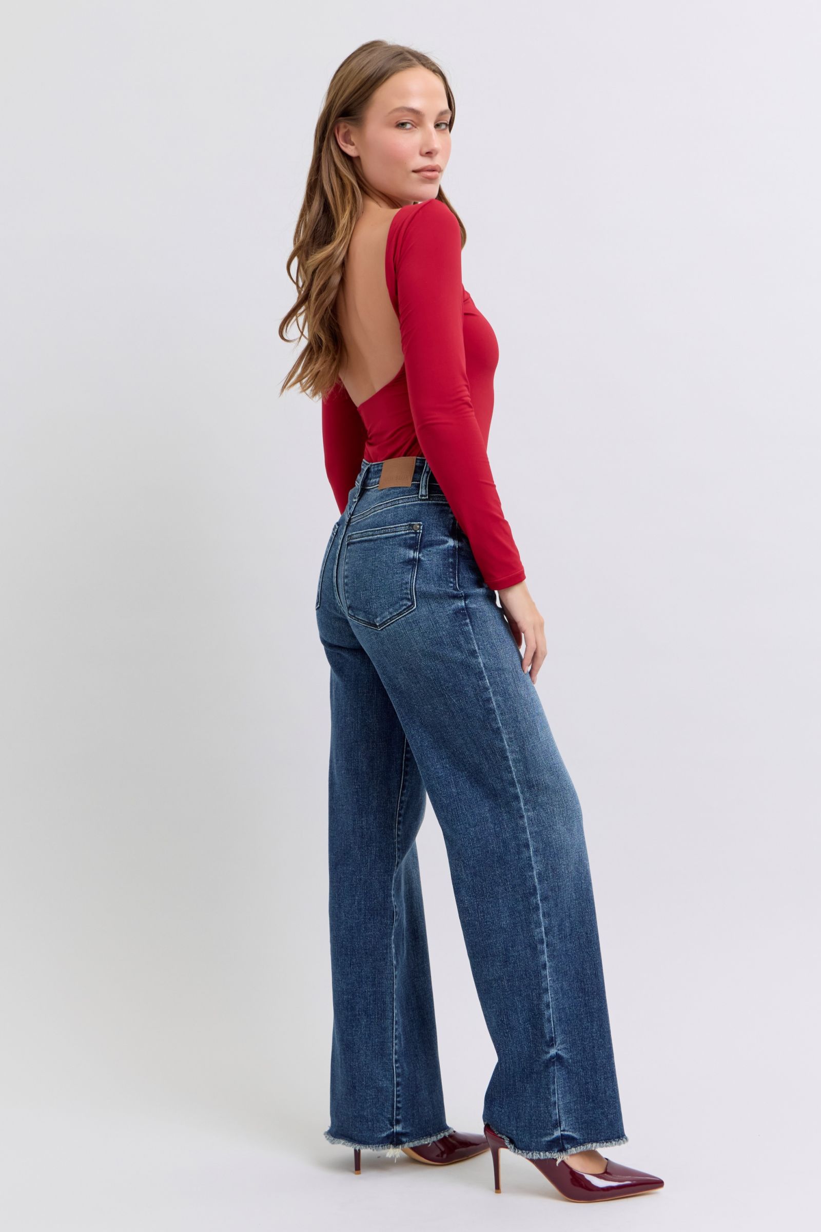 Judy Blue Full Size Raw Hem Mid Rise Jeans - Sydney So Sweet