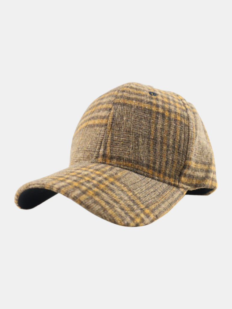 Plaid Adjustable Cotton Baseball Cap - Sydney So Sweet