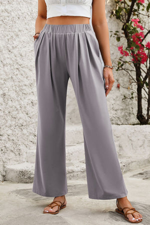 Elastic Waist Wide Leg Pants - Sydney So Sweet