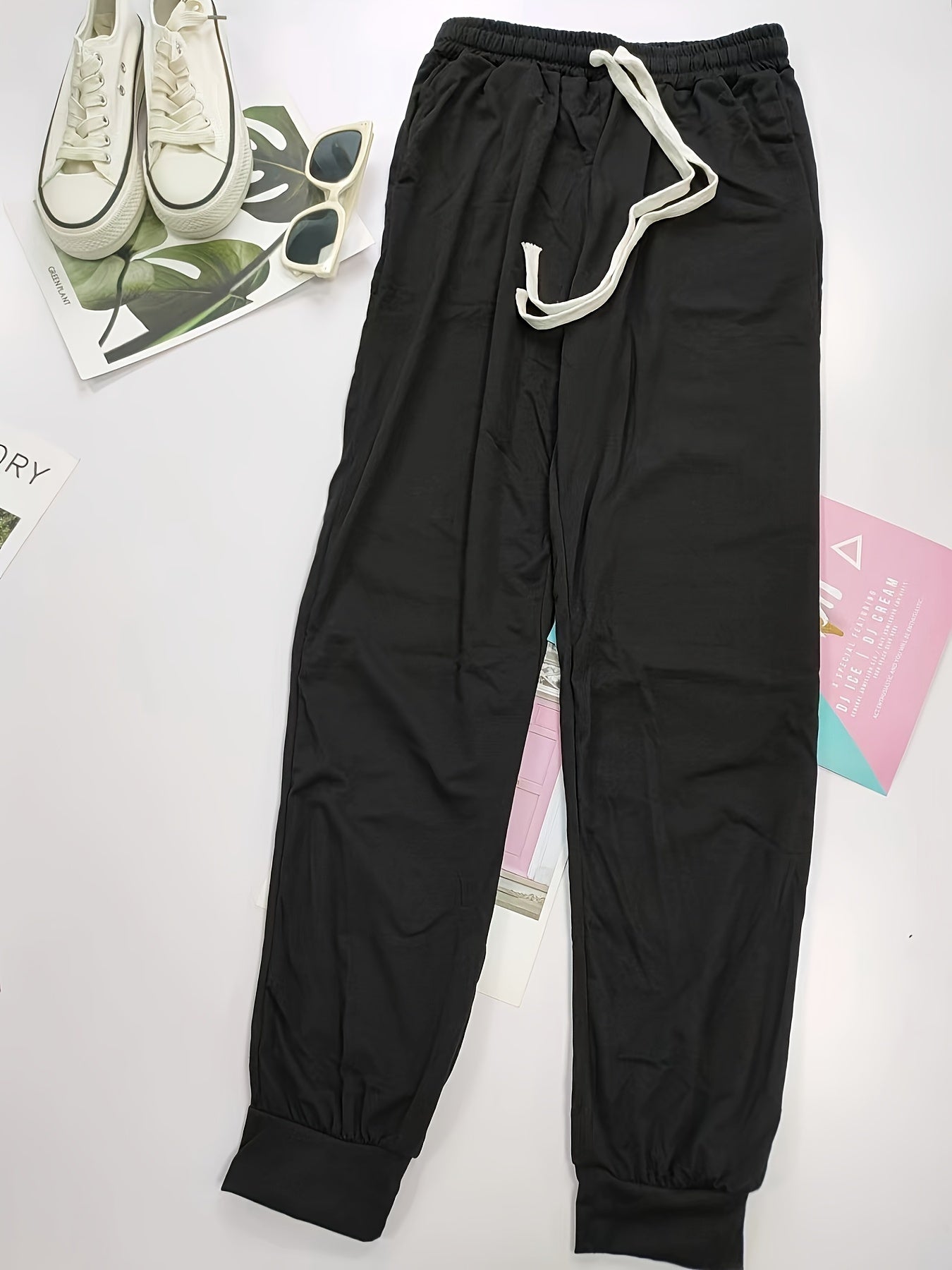 Full Size Drawstring Elastic Waist Joggers with Pockets - Sydney So Sweet