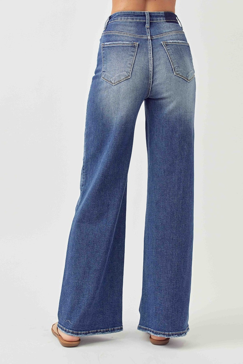 Risen Full Size High Rise Wide Leg Jeans - Sydney So Sweet