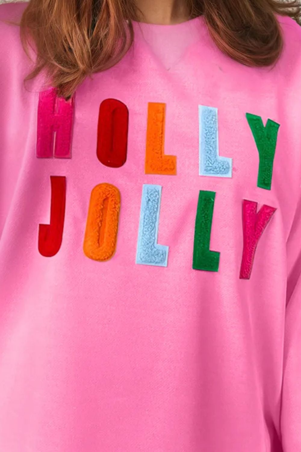 HOLLY JOLLY Round Neck Long Sleeve Top - Sydney So Sweet