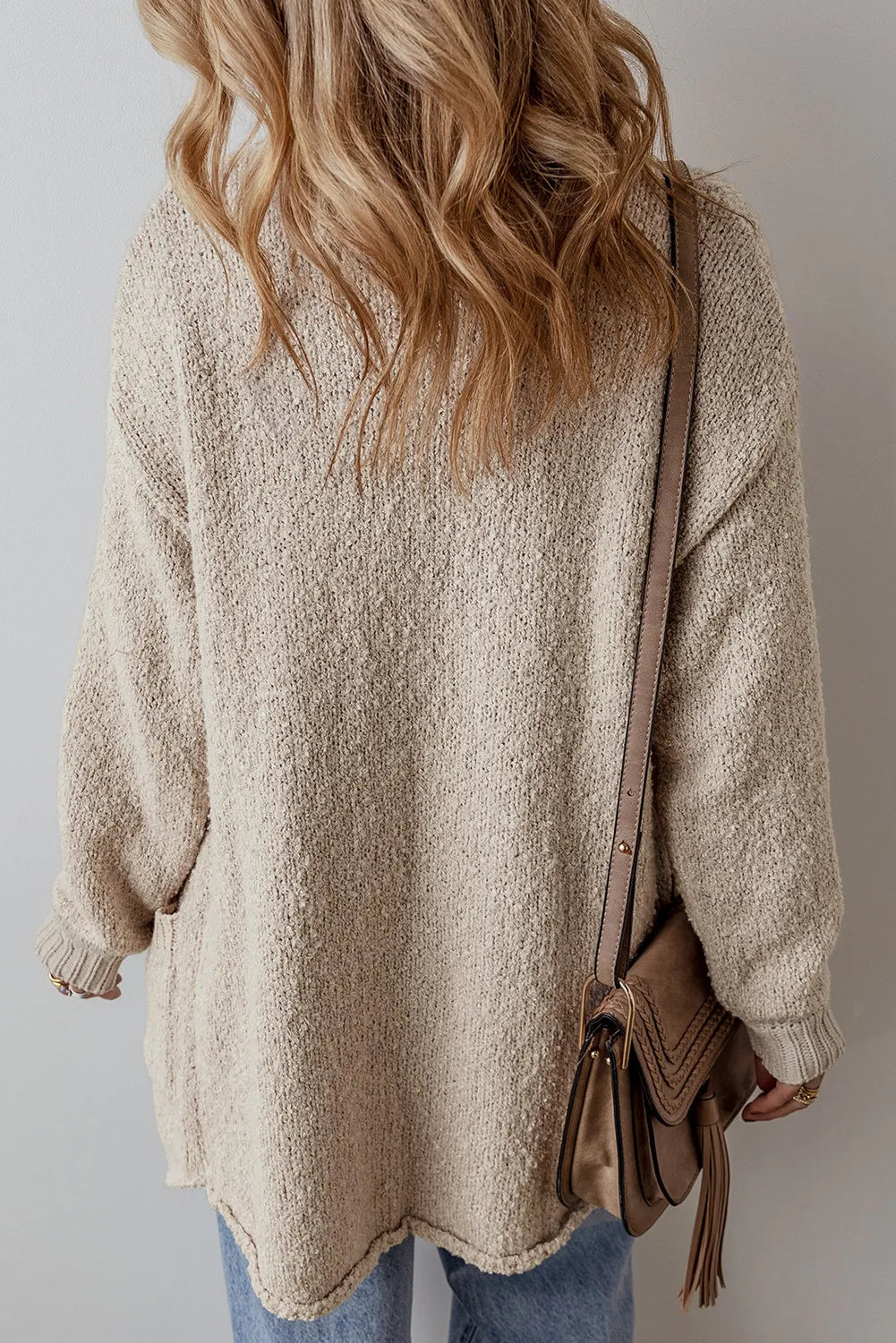 Pocketed Button Up Long Sleeve Cardigan - Sydney So Sweet