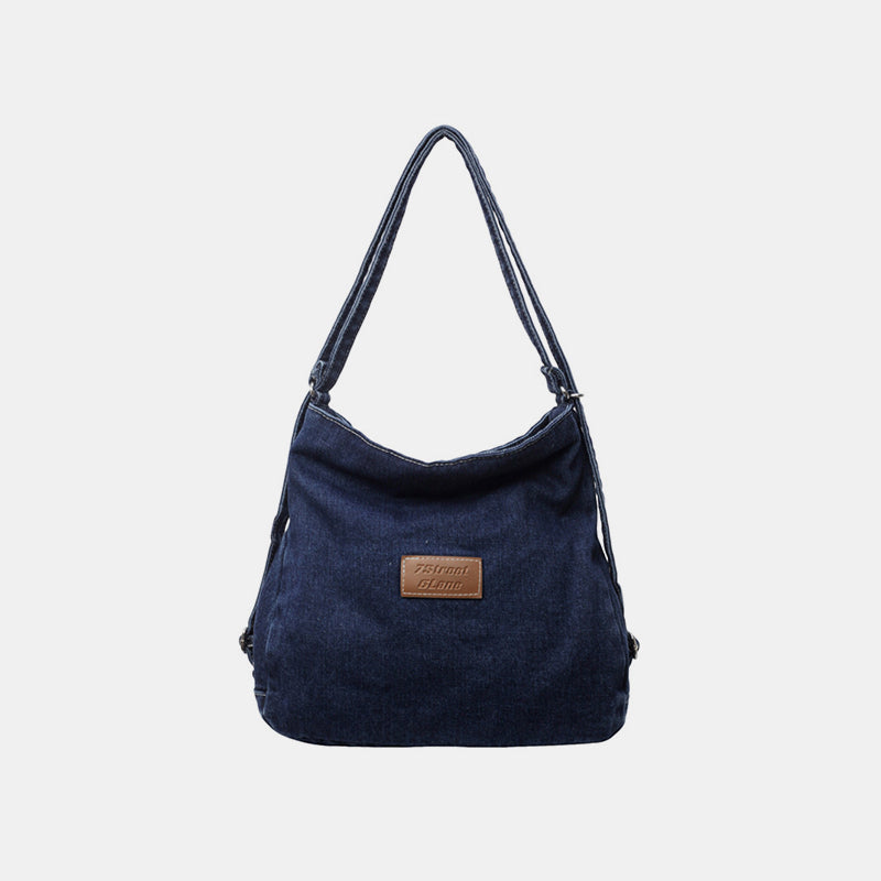 Adjustable Strap Denim Shoulder Bag - Sydney So Sweet