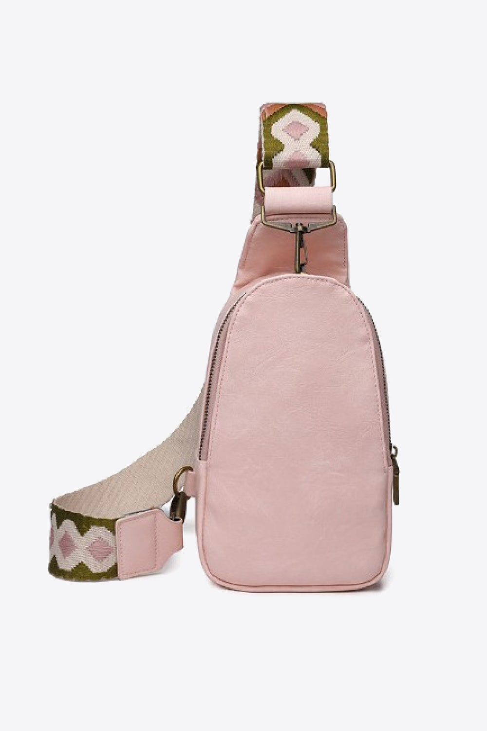 Random Pattern Adjustable Strap PU Leather Sling Bag - Sydney So Sweet