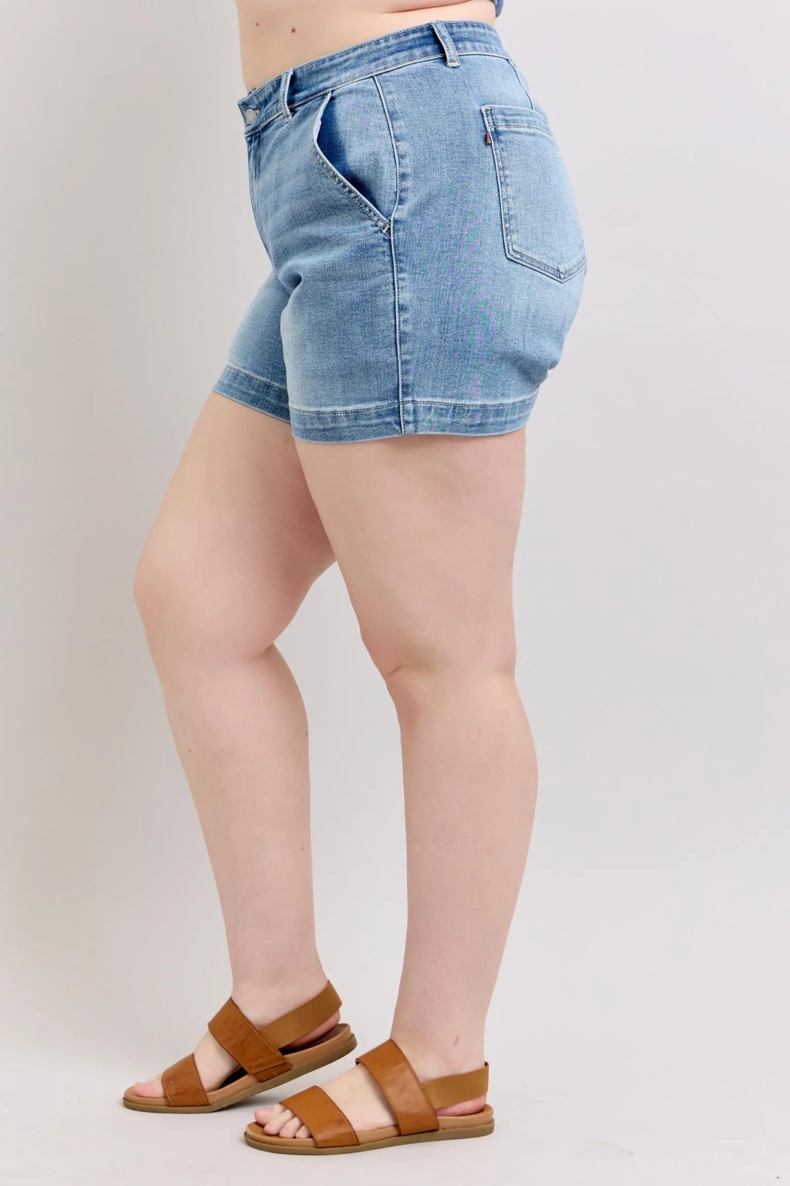 Judy Blue Plus Size High Rise Denim Shorts - Sydney So Sweet