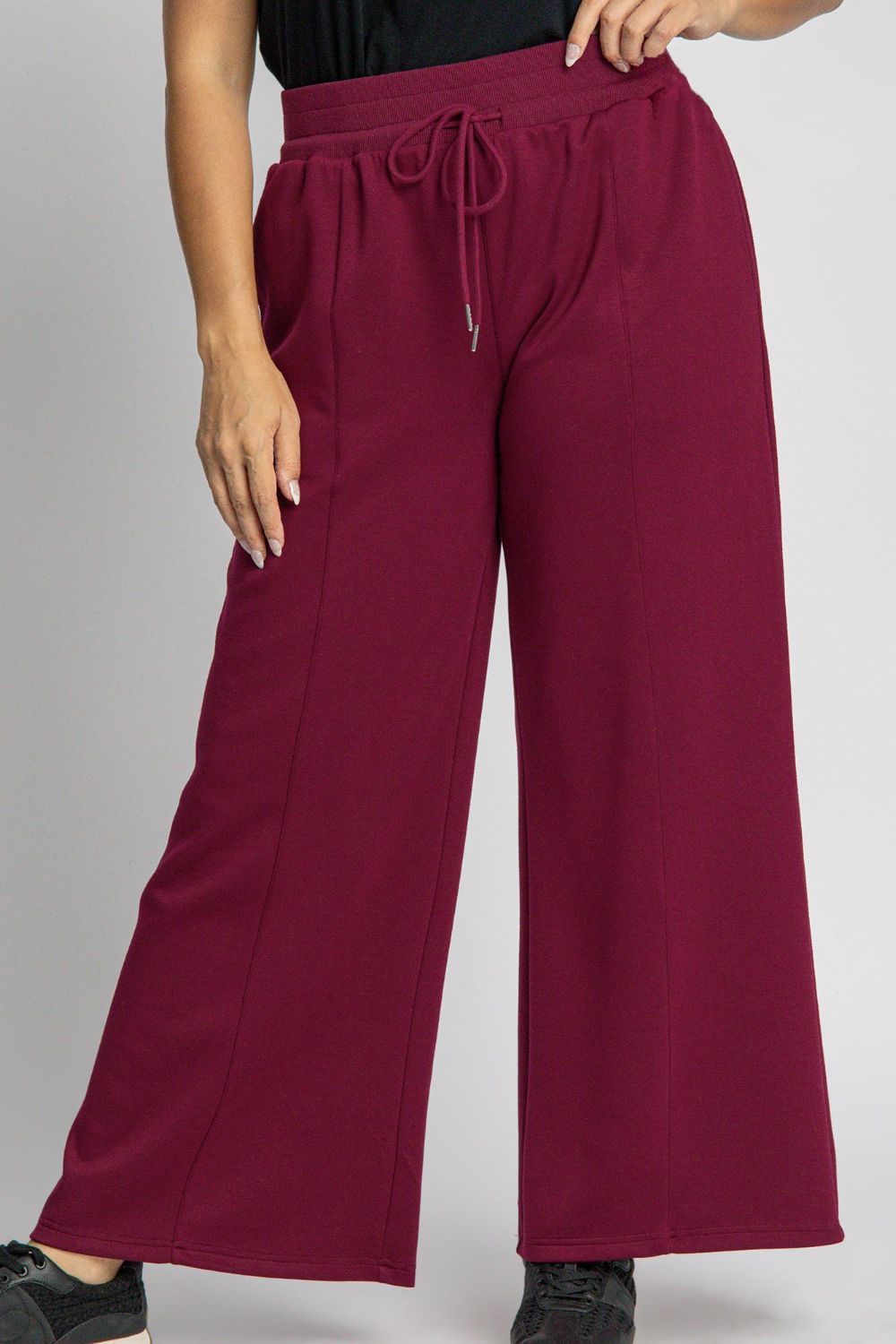 Umgee Full Size Drawstring Wide Leg Pants with Pockets - Sydney So Sweet