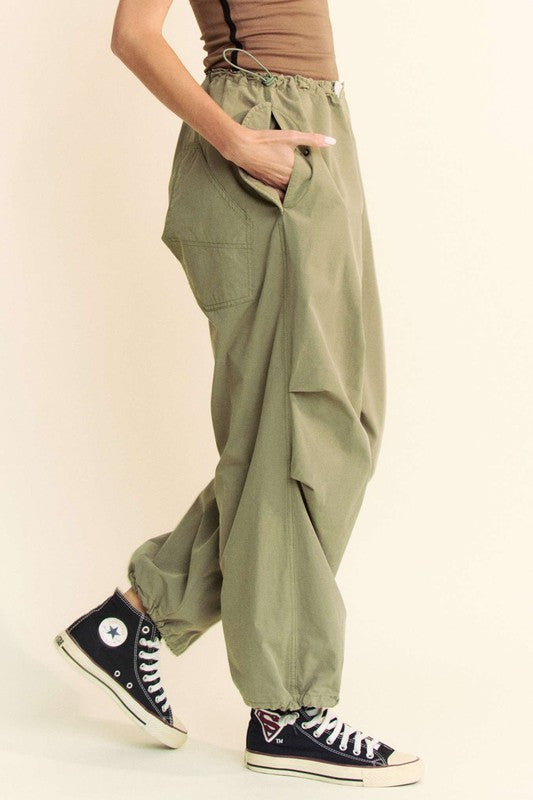 Davi & Dani Drawstring Baggy Pants with Pockets - Sydney So Sweet