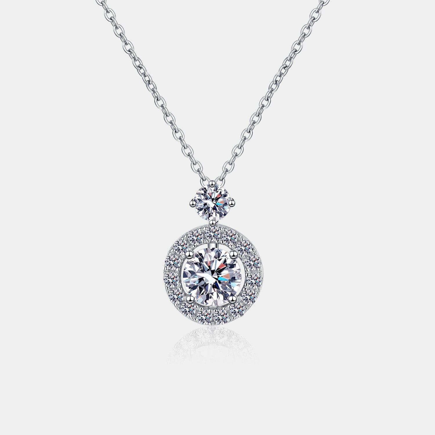 1 Carat Moissanite 925 Sterling Silver Necklace - Sydney So Sweet