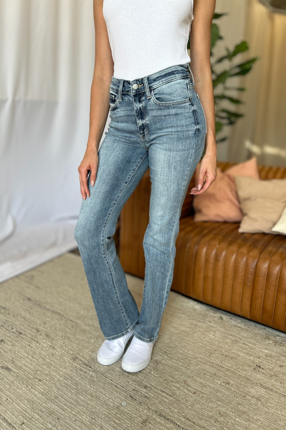 Judy Blue Full Size Medium Rise Bootcut Jeans - Sydney So Sweet