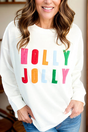 HOLLY JOLLY Round Neck Long Sleeve Top - Sydney So Sweet