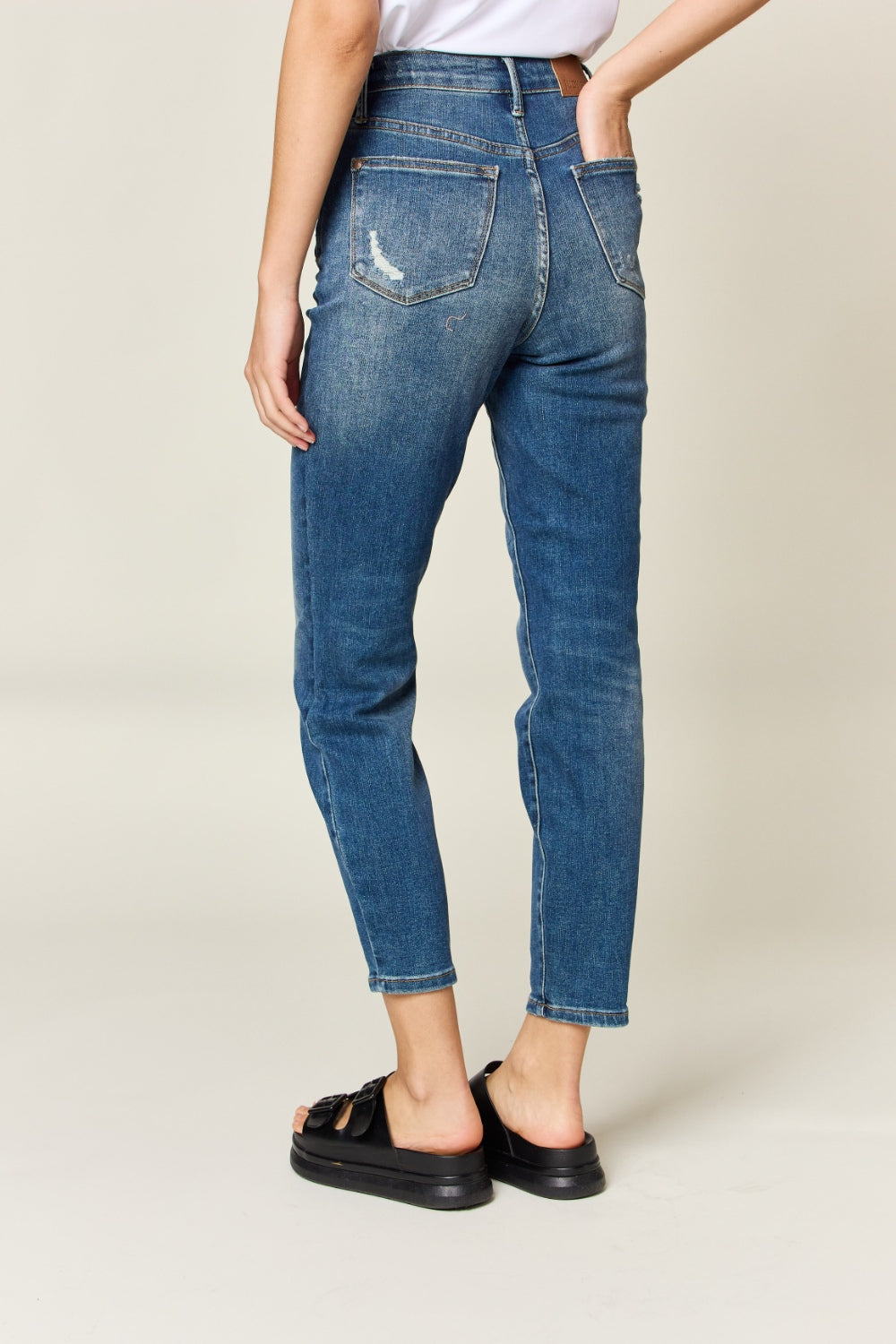 Judy Blue Full Size Tummy Control High Waist Slim Jeans - Sydney So Sweet