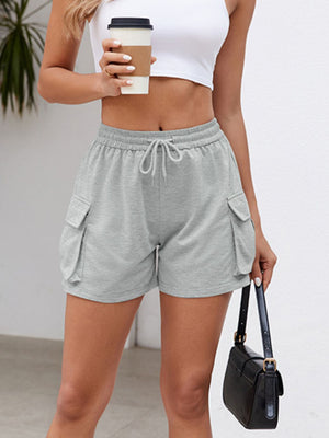 Drawstring Elastic Waist Shorts with Pockets - Sydney So Sweet