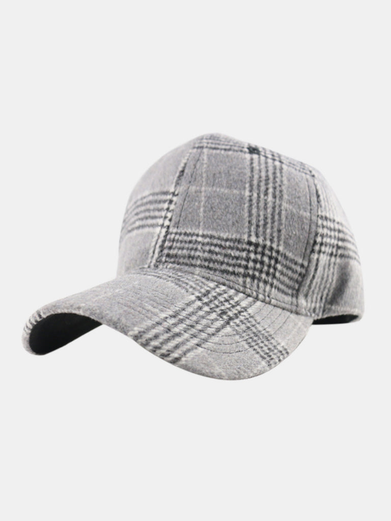 Plaid Adjustable Cotton Baseball Cap - Sydney So Sweet