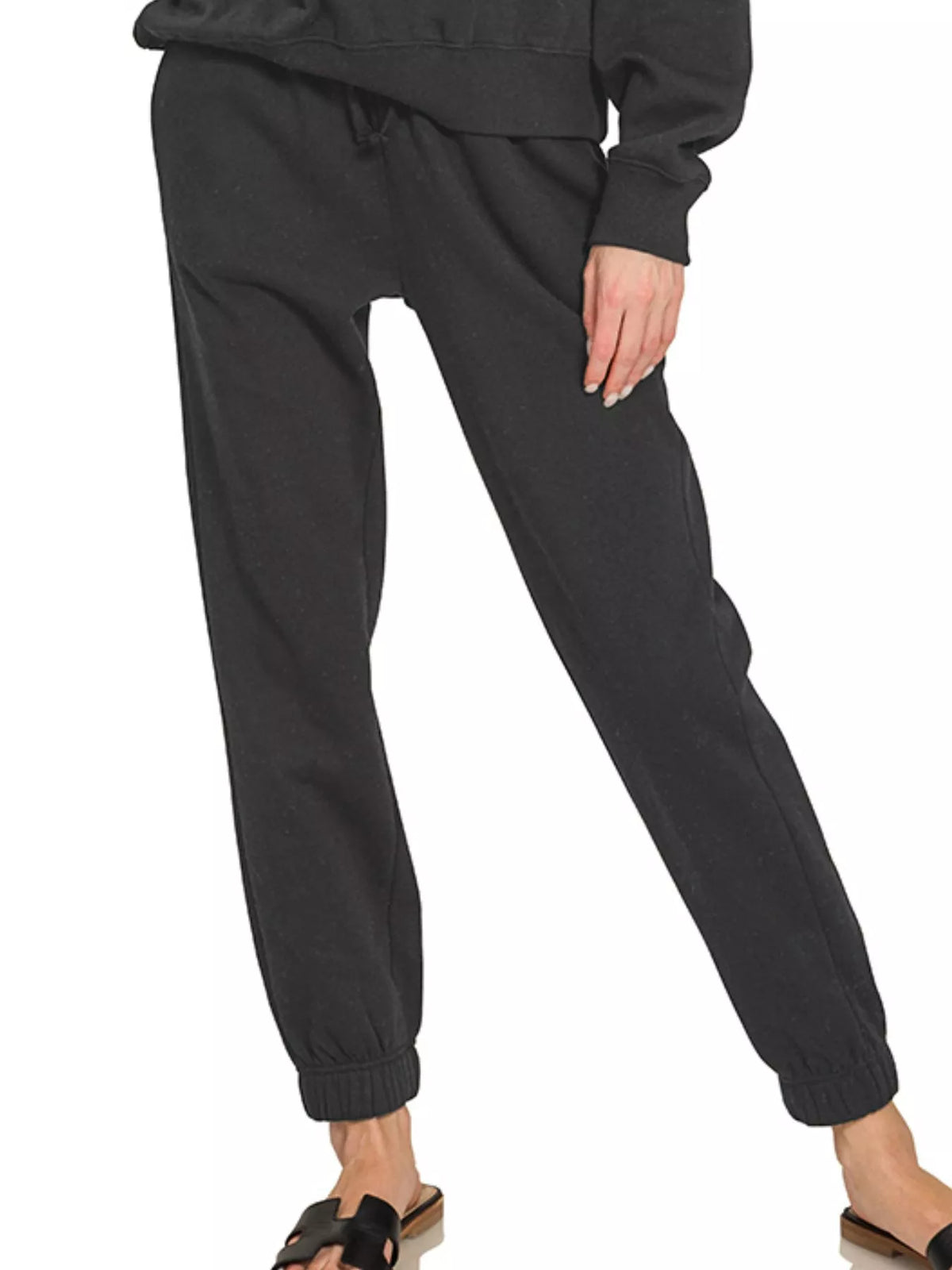 Zenana Fleece Long Sleeve Pullover & Jogger Set - Sydney So Sweet