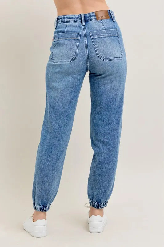 Judy Blue Full Size High Waist Denim Jogger Plus Size - Sydney So Sweet