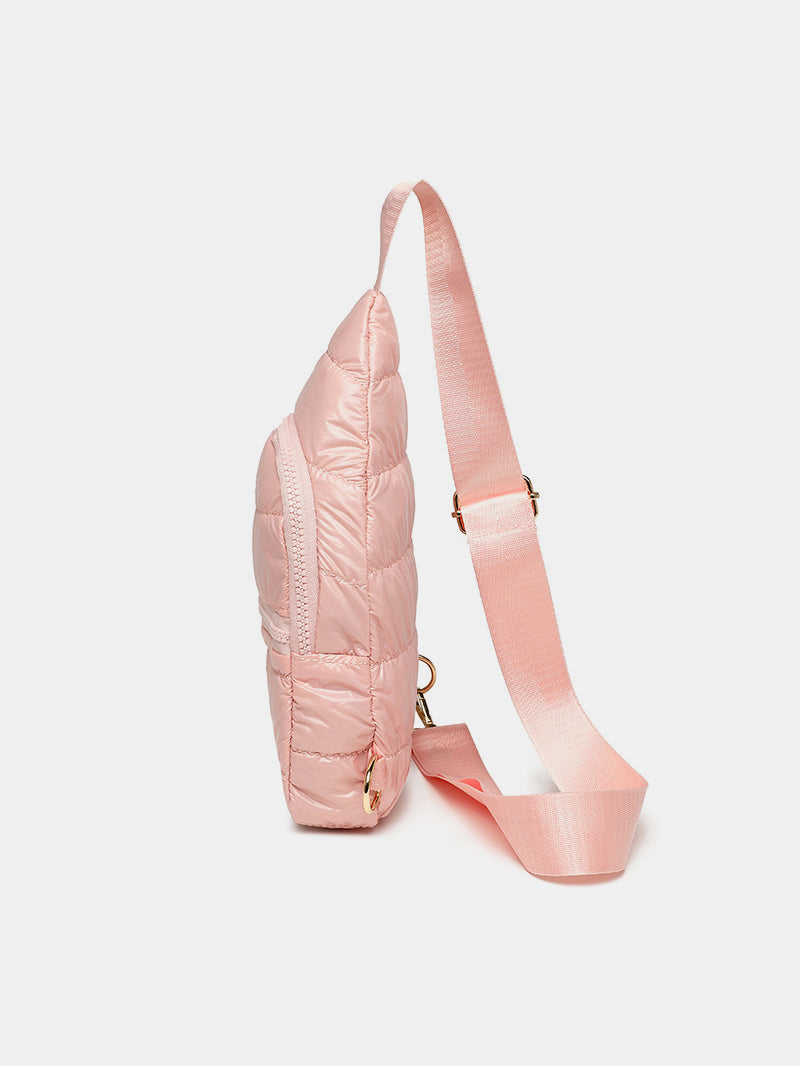 Quilted Adjustable Strap Puffy Sling Bag - Sydney So Sweet