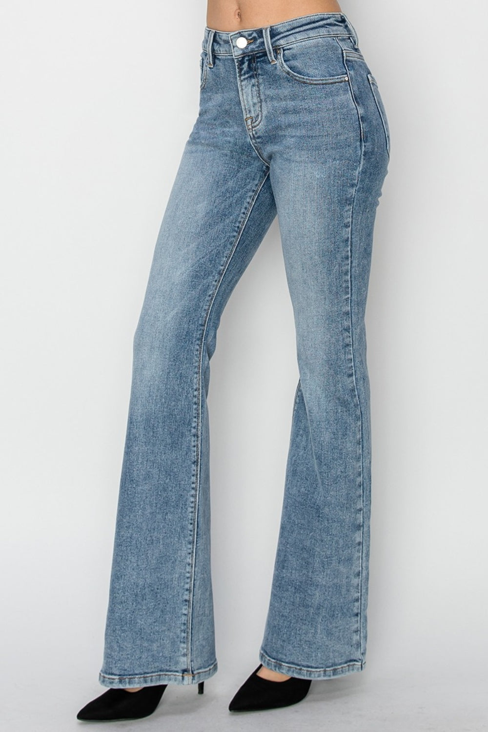 RISEN Full Size Mid Rise Bootcut Jeans - Sydney So Sweet