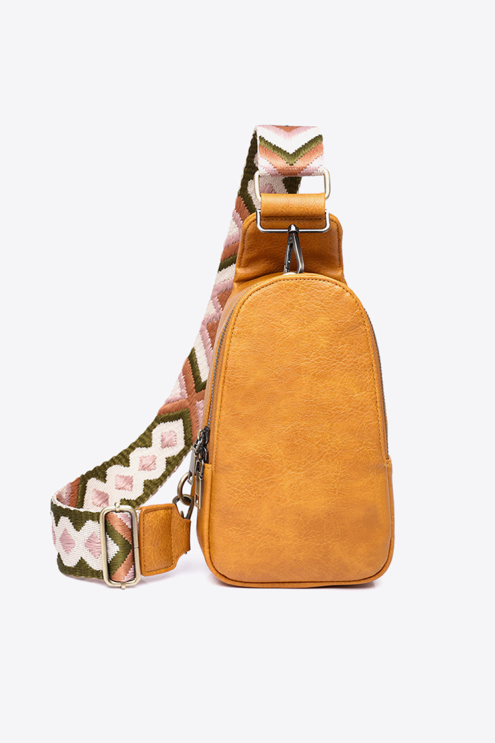 Random Pattern Adjustable Strap PU Leather Sling Bag - Sydney So Sweet