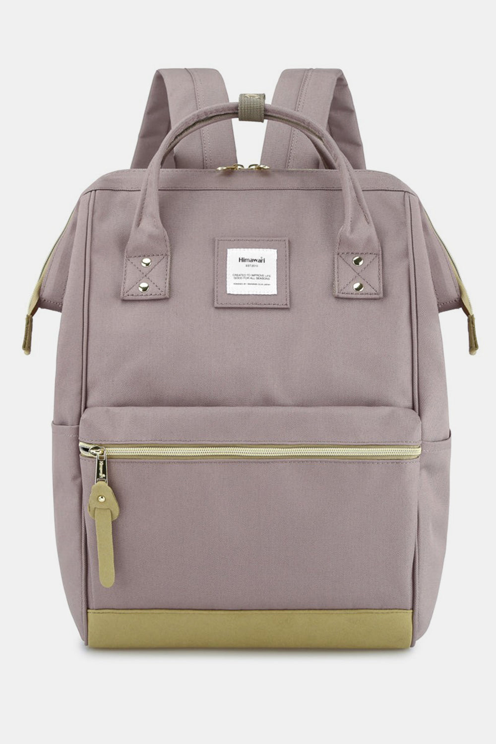 Himawari Contrast Waterproof Canvas Backpack Bag with Side Pockets - Sydney So Sweet