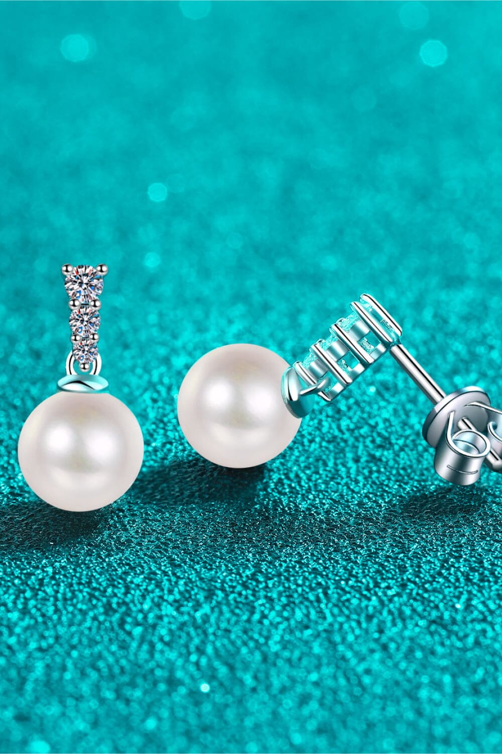 Moissanite Pearl Drop Earrings - Sydney So Sweet