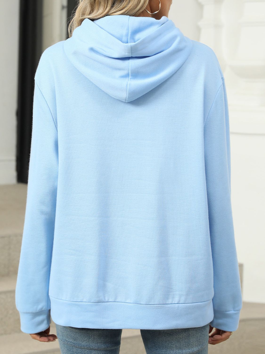 Pocketed Long Sleeve Hoodie - Sydney So Sweet