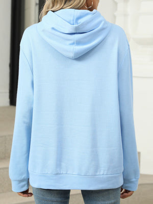 Pocketed Long Sleeve Hoodie - Sydney So Sweet