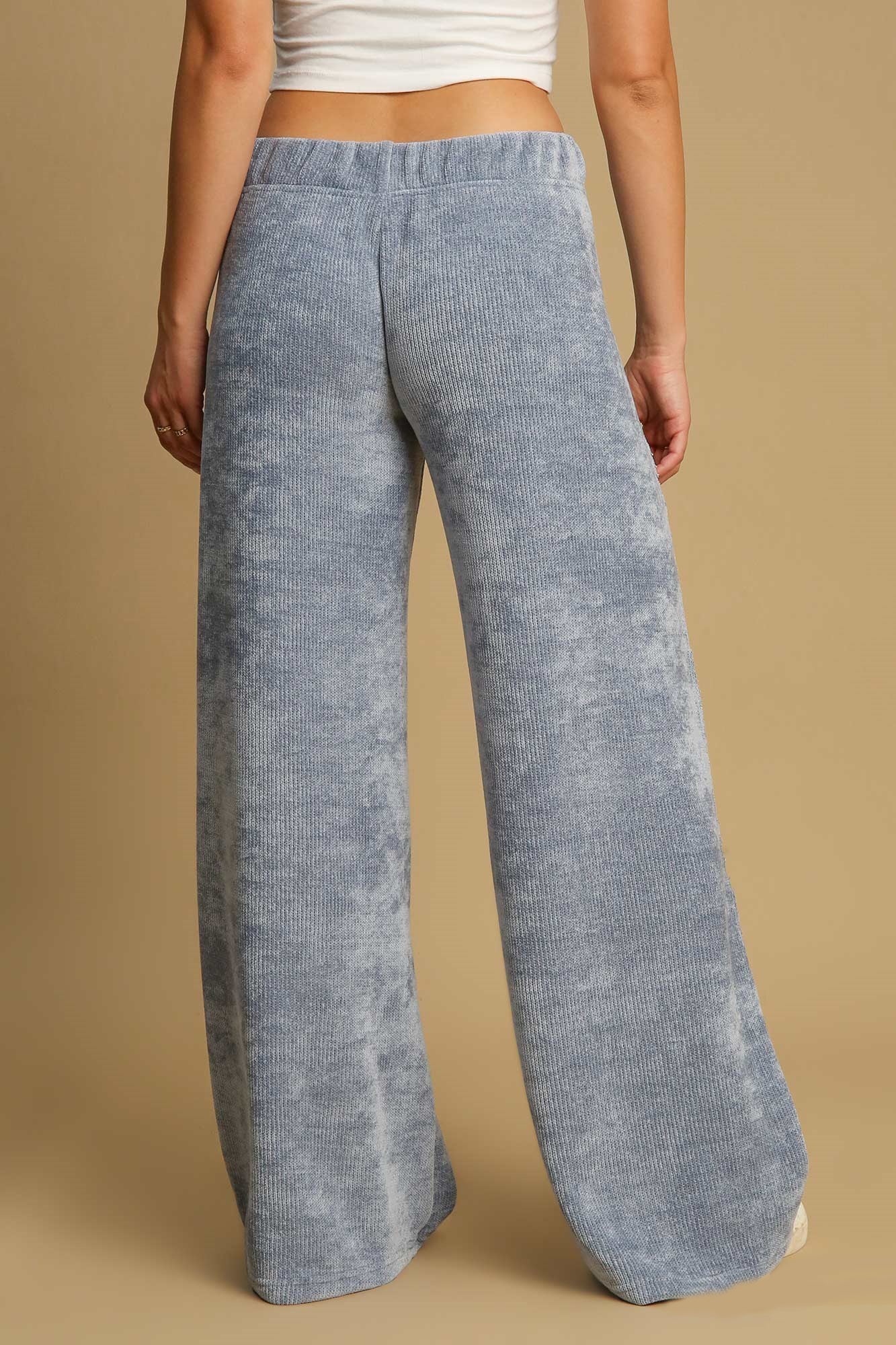 Umgee Elastic Waist Wide Leg Pants - Sydney So Sweet