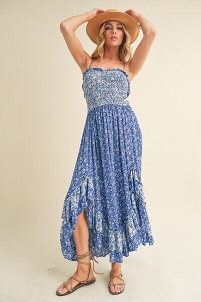 Aemi + Co Ditsy Floral Ruffled Hem Maxi Cami Dress - Sydney So Sweet
