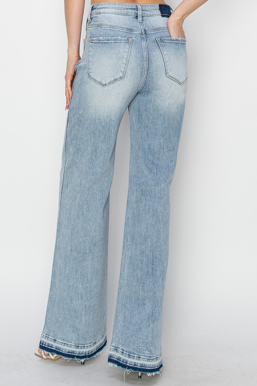 Risen Full Size High Rise Wide Leg Jeans - Sydney So Sweet