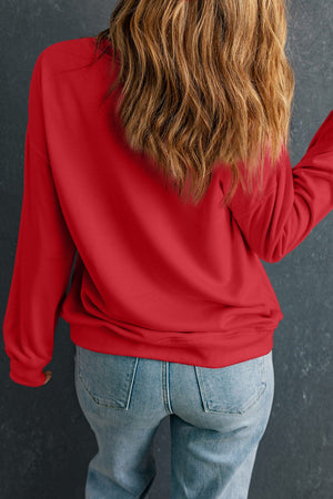 Round Neck Dropped Shoulder Sweatshirt - Sydney So Sweet