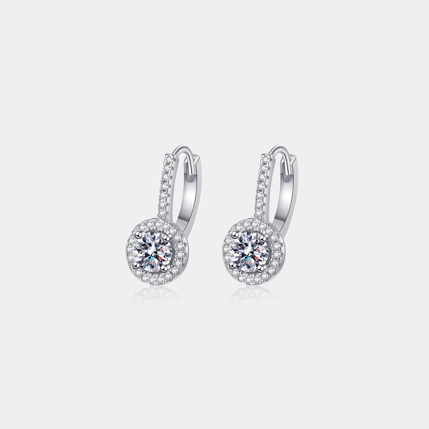 1 Carat Moissanite 925 Sterling Silver Earrings - Sydney So Sweet