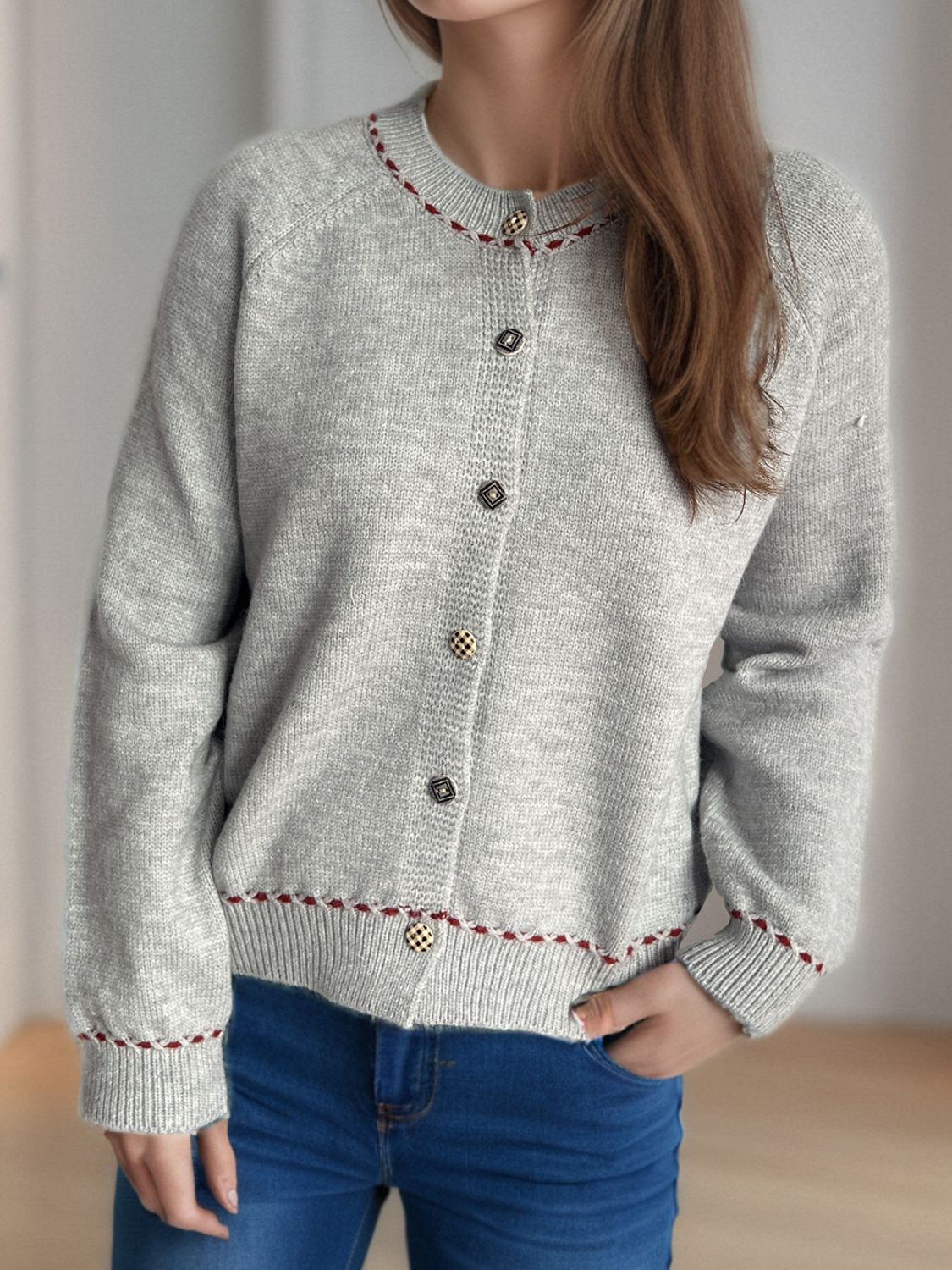 Button Down Long Sleeve Cardigan - Sydney So Sweet