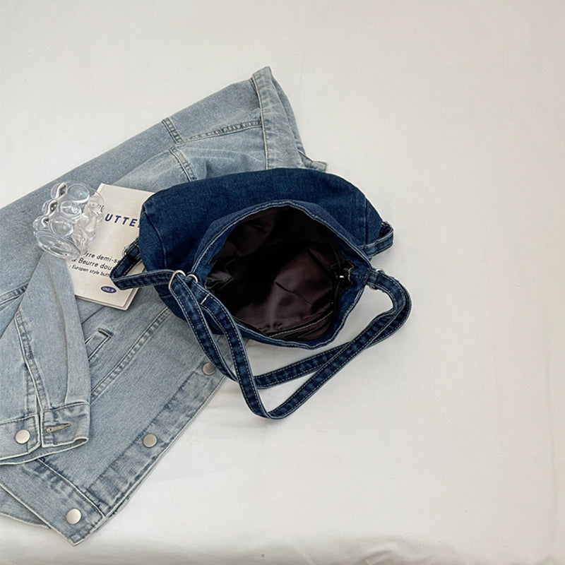 Adjustable Strap Denim Shoulder Bag - Sydney So Sweet