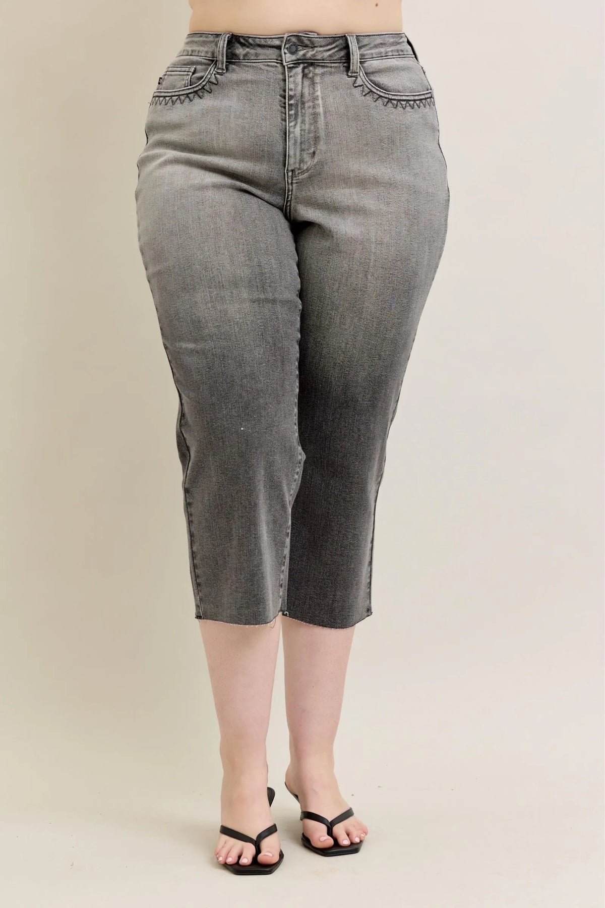Judy Blue Full Size Wide Leg Capris Jeans Plus Size - Sydney So Sweet