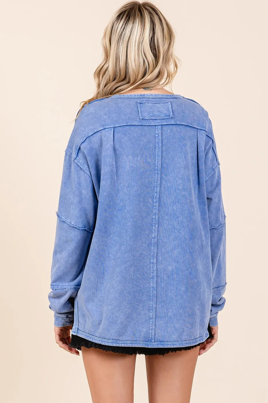 Mittoshop Star Graphic Mineral Wash Long Sleeve Top - Sydney So Sweet