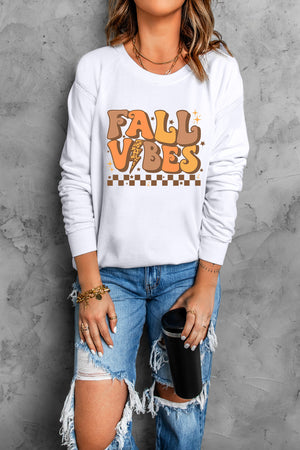 Fall Vibes Women's Graphic Long Sleeve Sweatshirt - Sydney So Sweet