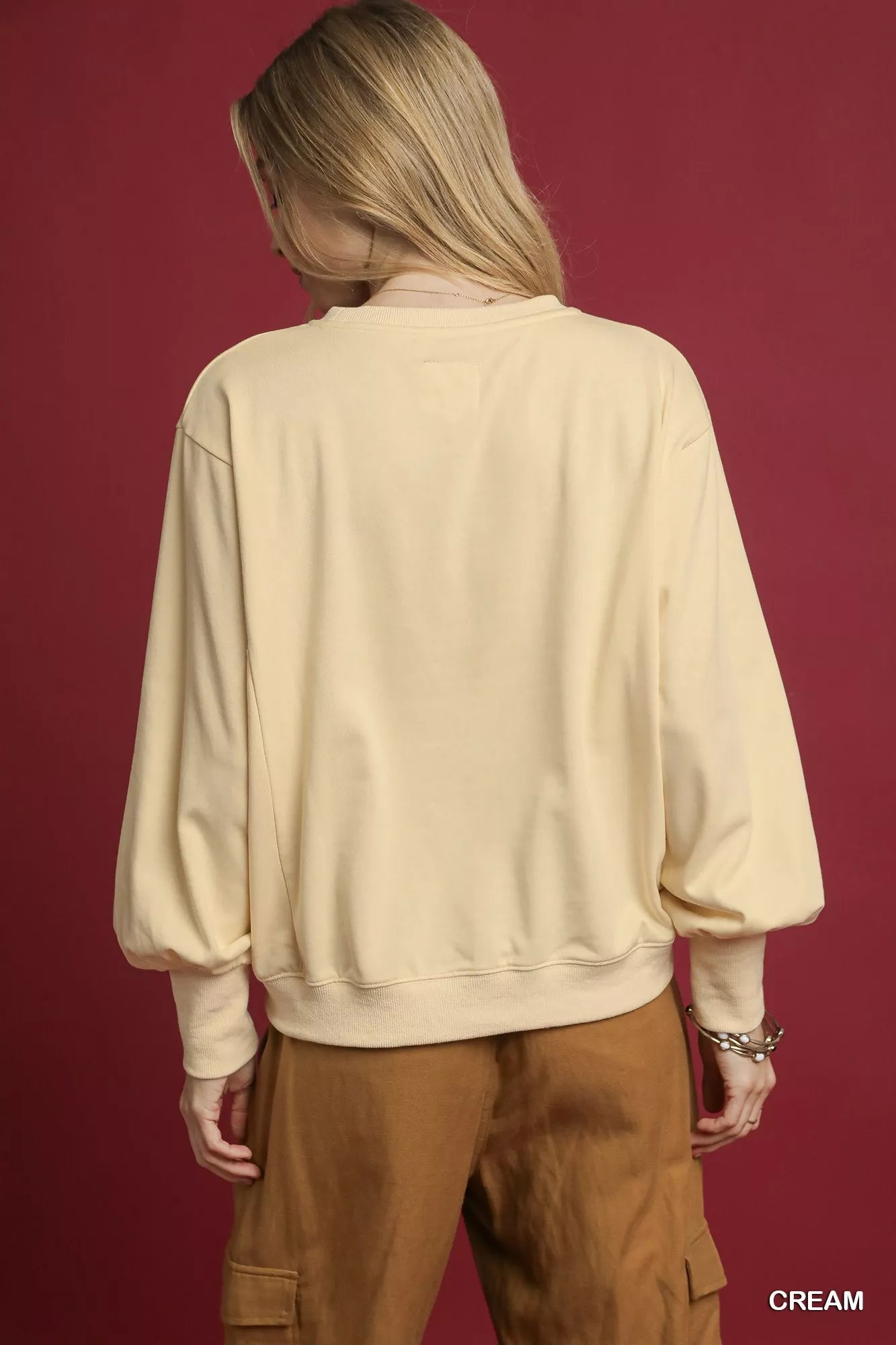 Umgee HO Applique French Terry Sweatshirt - Sydney So Sweet