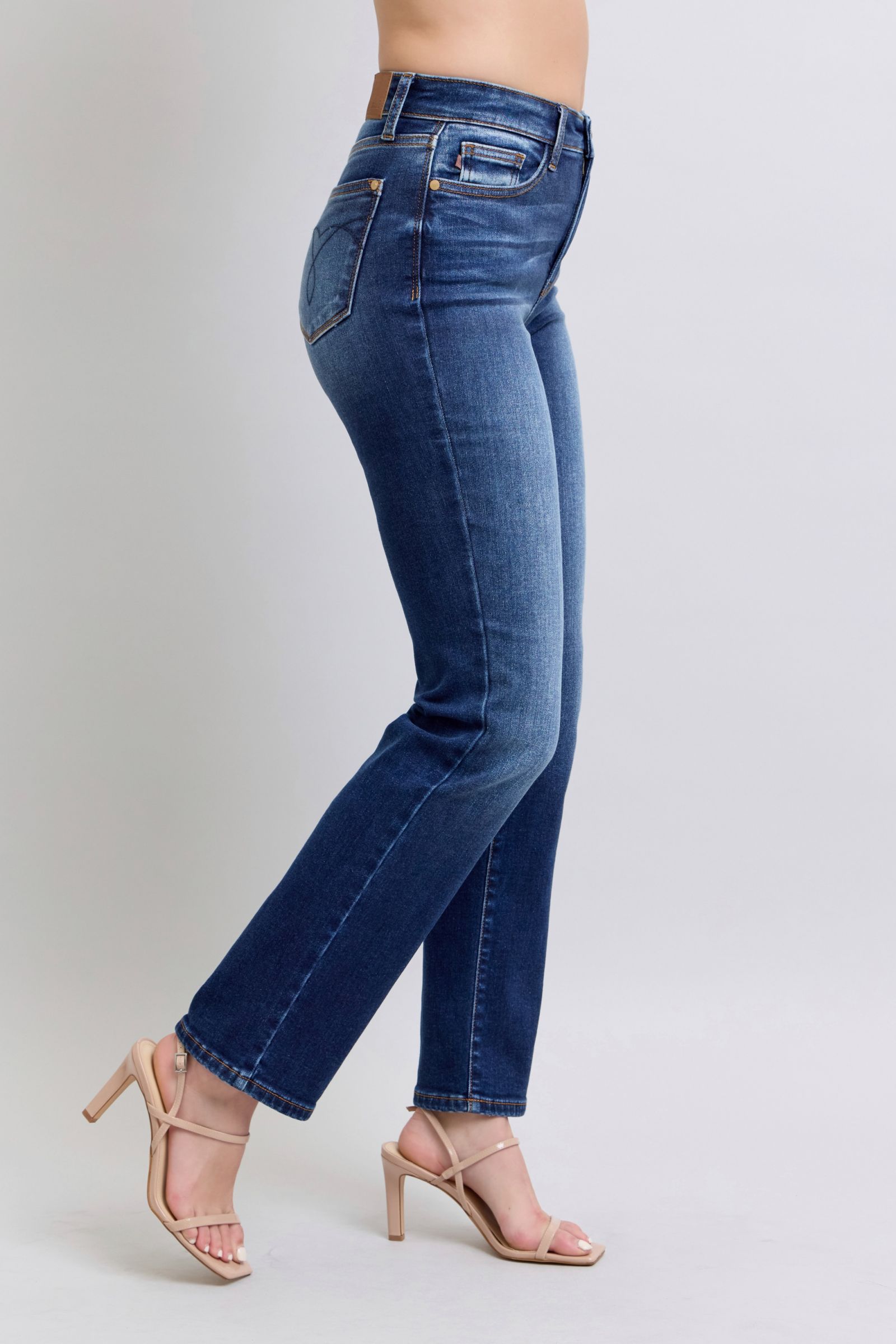 Judy Blue Full Size Washed Straight Leg Jeans with Pockets - Sydney So Sweet