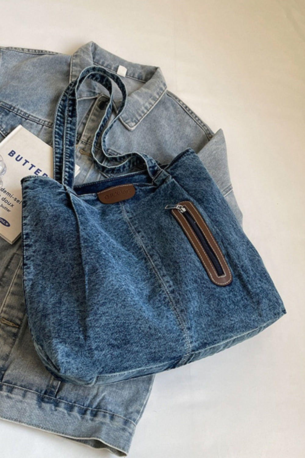 Medium Denim Tote Bag - Sydney So Sweet