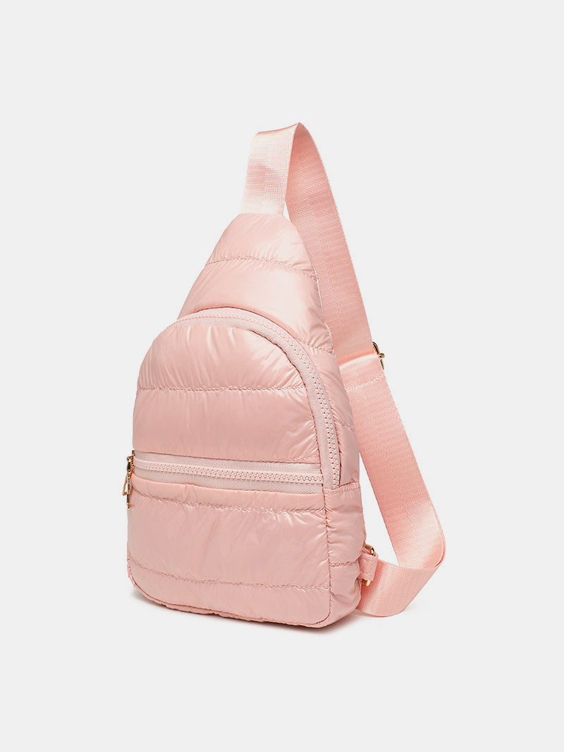 Quilted Adjustable Strap Puffy Sling Bag - Sydney So Sweet