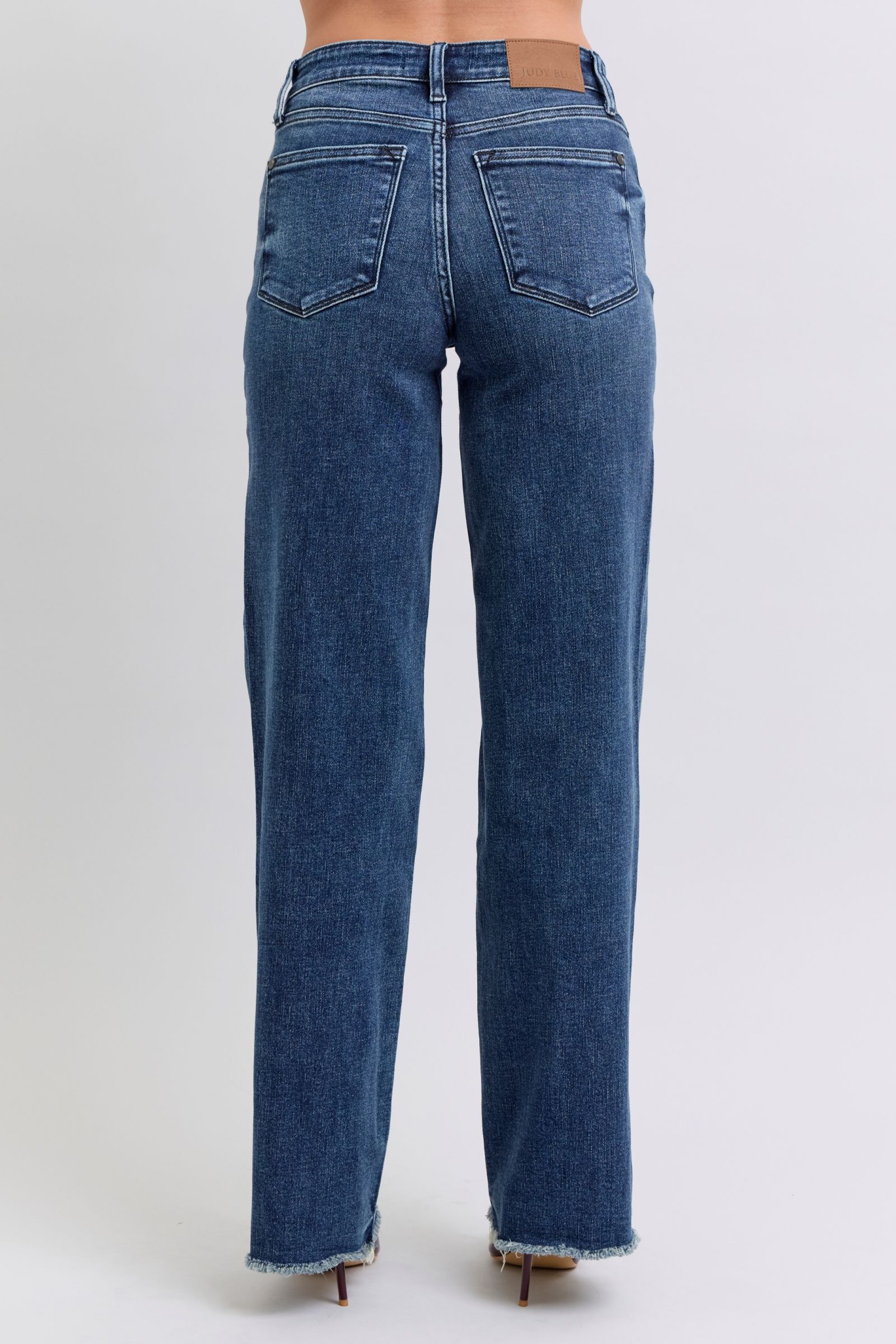 Judy Blue Full Size Raw Hem Mid Rise Jeans - Sydney So Sweet