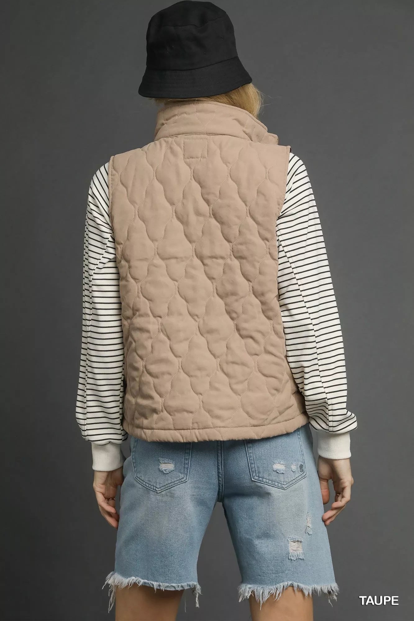 Umgee Quilted Zip-Up Vest - Sydney So Sweet